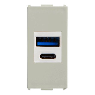 Alimentation USB Master Pixia A+C 5V 3A 110/240VAC Sable 