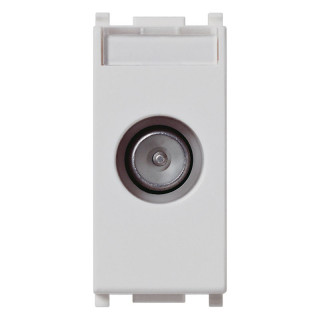 TV-RD-SAT Coaxial Feed-Through Socket Vimar Plana Silver