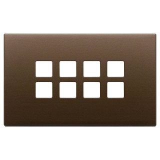 Vimar Eikon 4M plate for 8 controls Flat metal bronze