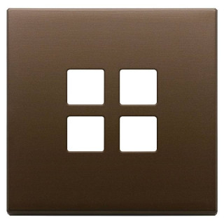 Vimar Eikon 2M plate for 4 controls Flat metal bronze