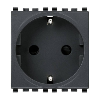 Prise Sicury Standard Allemande Vimar Eikon 2P+T 16A Gris