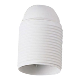 Master threaded lamp holder E27 connection White