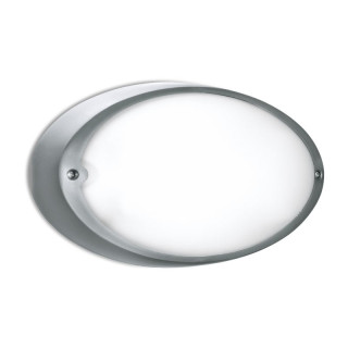 Plafonnier ovale Lombardo Airy E27 max 60W IP54 Gris