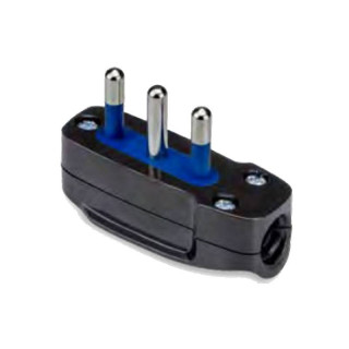 Master Flat Plug 2X16A+T Black 05460