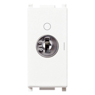 Interrupteur Vimar Plana 2P 16AX avec clé Blanc 1 module