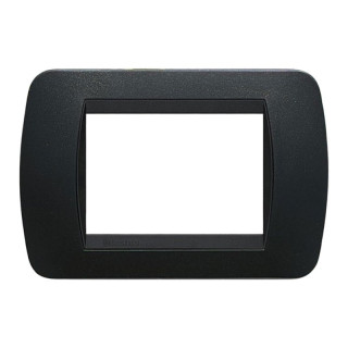 Bticino Living International plate 3 modules dark steel L4803PA