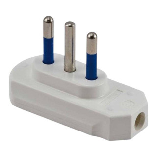 Space-saving flat plug Master SPA11 2P+E 10A White 05451