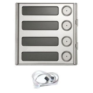 Urmet Sinthesi Steel 4-button module integrated expander 2VOICE