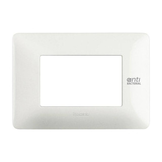 Bticino Matix antibakterielle Platte 3 Module Weiß AM4803BAB