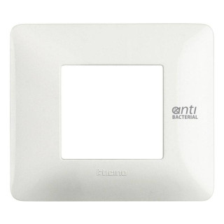 Placca antibatterica Bticino Matix 2 Moduli Bianco AM4802BAB