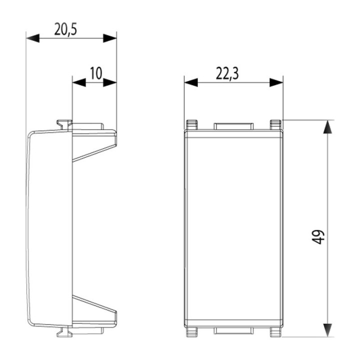 Couvercle de boîtier encastré Vimar Plana 1 Module Plastique Blanc