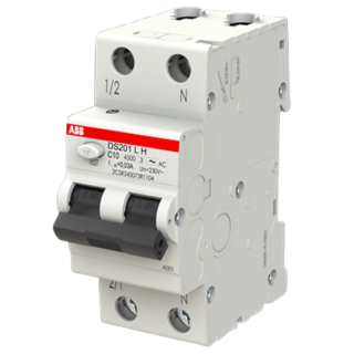 Magnetotermico Differenziale Abb 10A 1P+N AC 4,5 kA C 30mA 2M