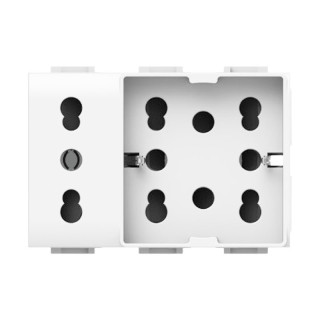 Presa elettrica universale 10/16A 3M Side 4Box per Vimar Plana