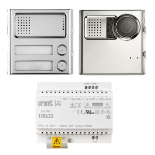 Urmet video base system kit 2Voice sinthesi Steel 1783/705