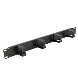 Item rack grommet panel 19" rings height 80 mm 1 unit black 20327N