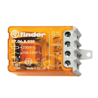 Interruptor de impulsos relé Finder 10A 230VAC 2NO 270682304000