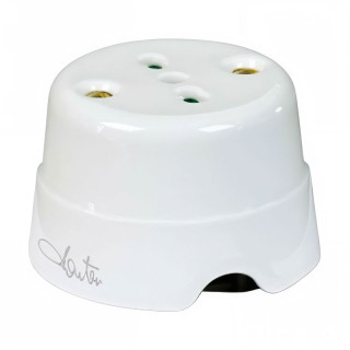 Fanton 2P+E 10/16A Keramik-Wandsteckdose zweipolig Weiß