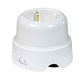 Fanton German Schuko Ceramic 16A Wall Socket White