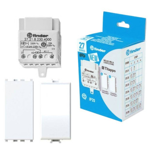 Finder kit with relay 272182304000 EVO and two Matix and Vimar blank modules