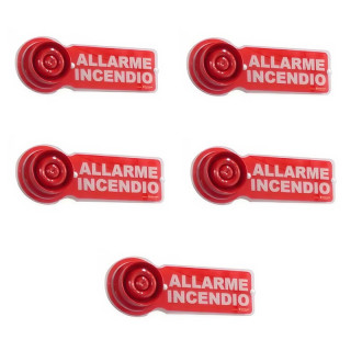 Fire Alarm Notifier plexiglass indicator sign 5pcs