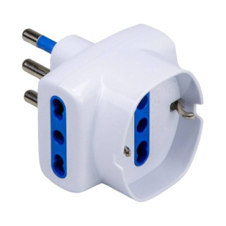 Triple Schuko Master Adapter 16A 2P+T White 05991