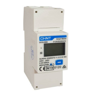 Single-phase energy meter Chint DDSU666 1P+N 80A 2M IP54