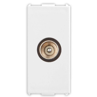 Satellite coax TV socket Master Pixia IEC male white 11265