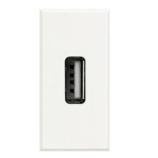 Caricatore USB Abb Chiara 2,1A 5V 1M Bianco 2CSK1162CH