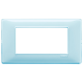 Vimar Plana placa 4 módulos de color Reflex agua 14654.45