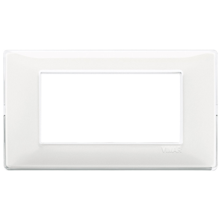 Vimar Plana placa 4 módulos color nieve 14654.41