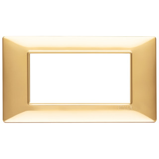 Vimar Plana Abdeckrahmen 4 Module Farbe glänzend Gold 14654.24