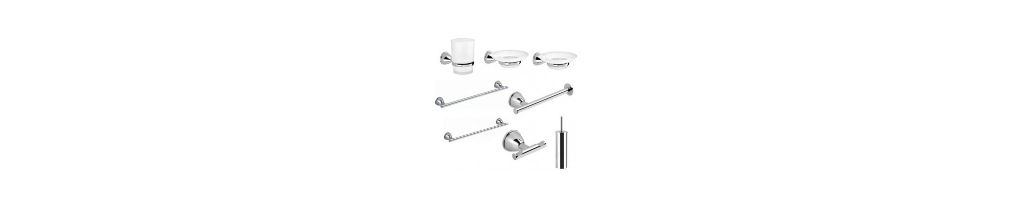 Complete sets of bathroom accessories available on Elettronew